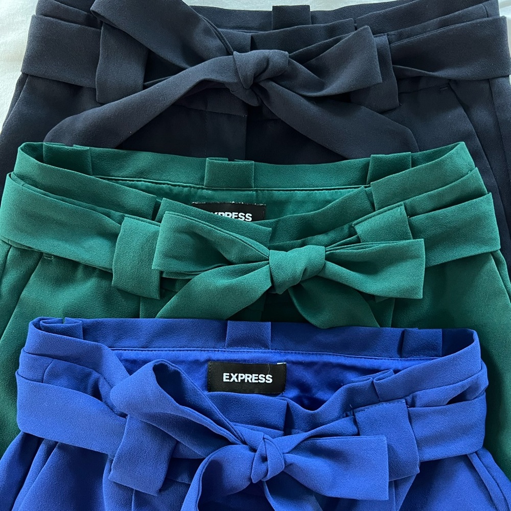 Express High Waisted Paper Bag Pants - Lot of 3